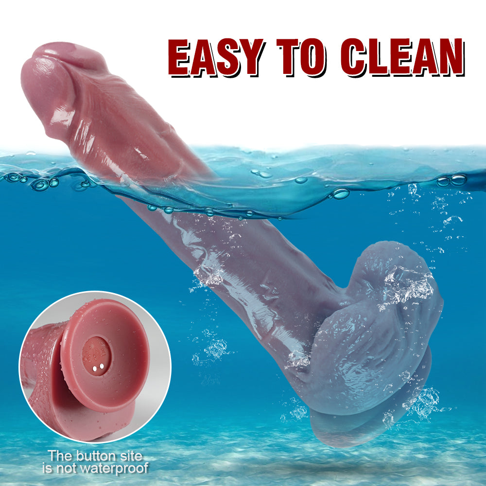 Flesh Silicone Vibrator Realistic Dildo