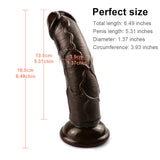 Load image into Gallery viewer, 6-inch coffee dildo