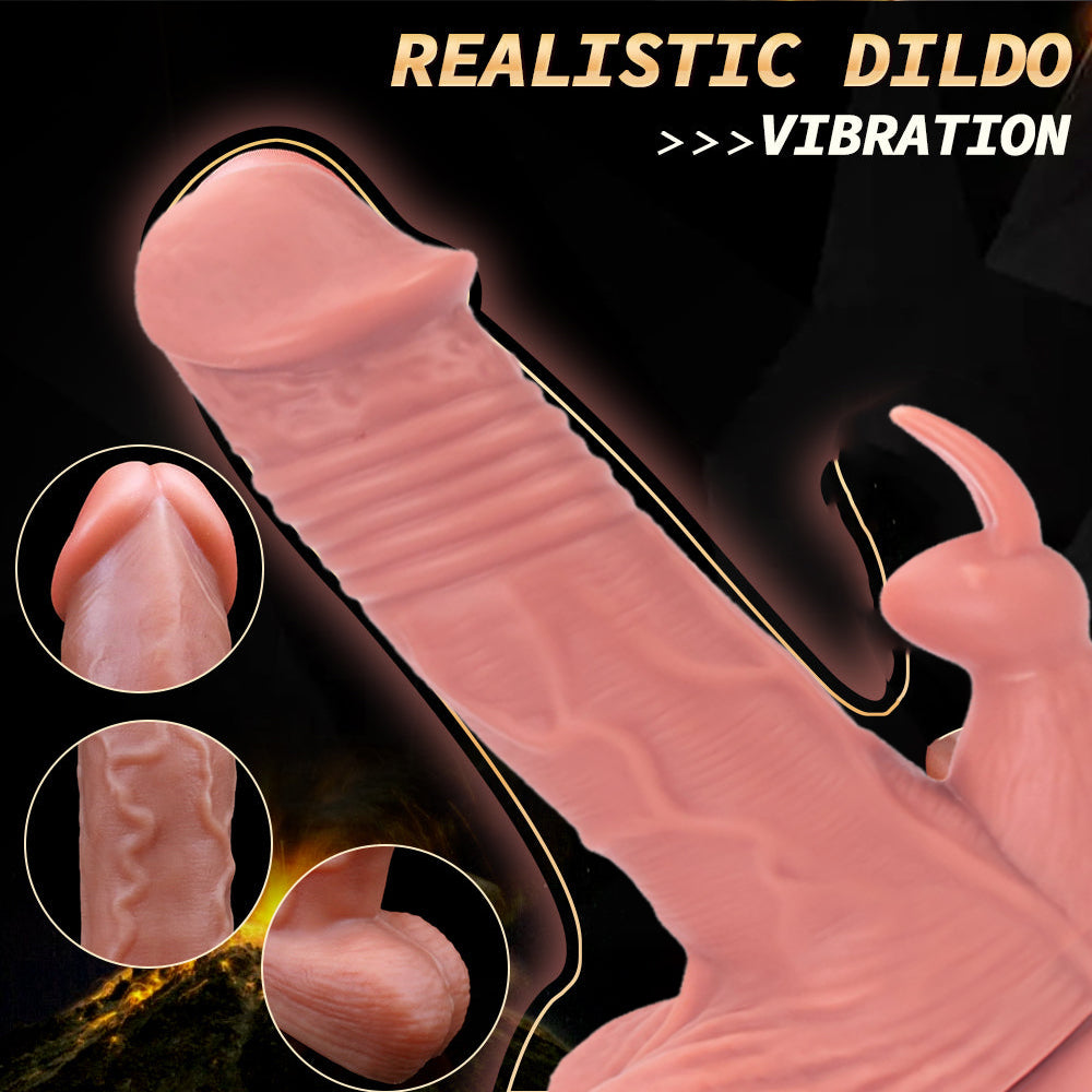8 Inch Best Vibrating Thrusting Rabbit Dildo