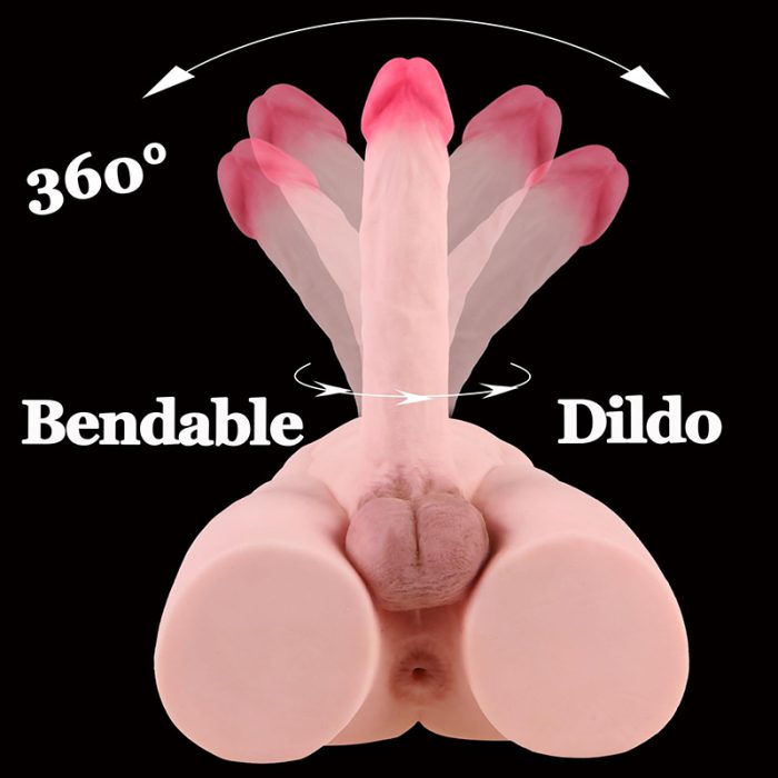 White Male Sex Torso 8 inch Dildo