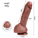 Load image into Gallery viewer, 10 inch Brown Suction Cup Realistic Dildo