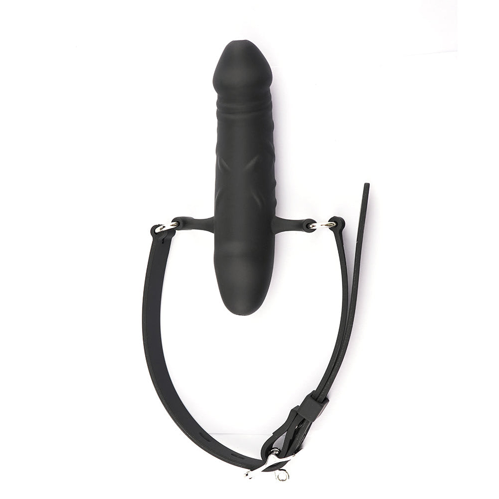 Black Double Head Bdsm Dildo Gag