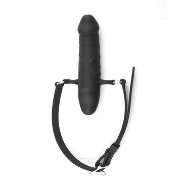 Black Double Head Bdsm Dildo Gag