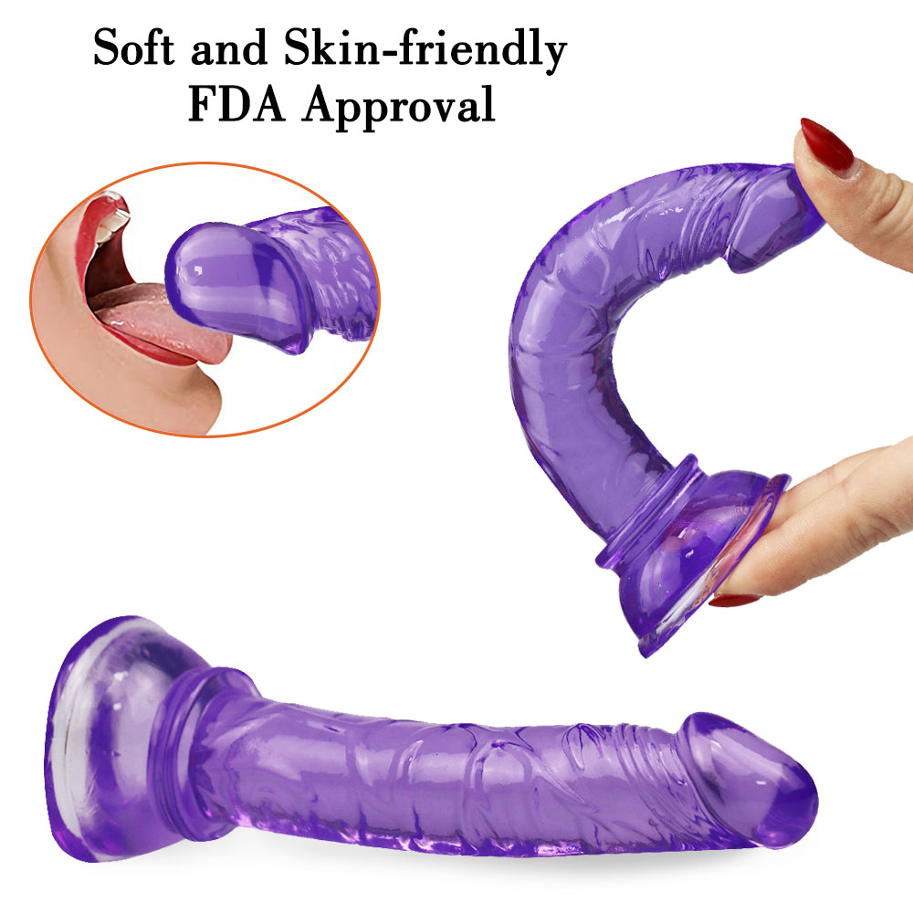 Small purple dildo small Suction Cup