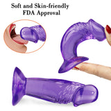 Load image into Gallery viewer, Short rough purple dildo