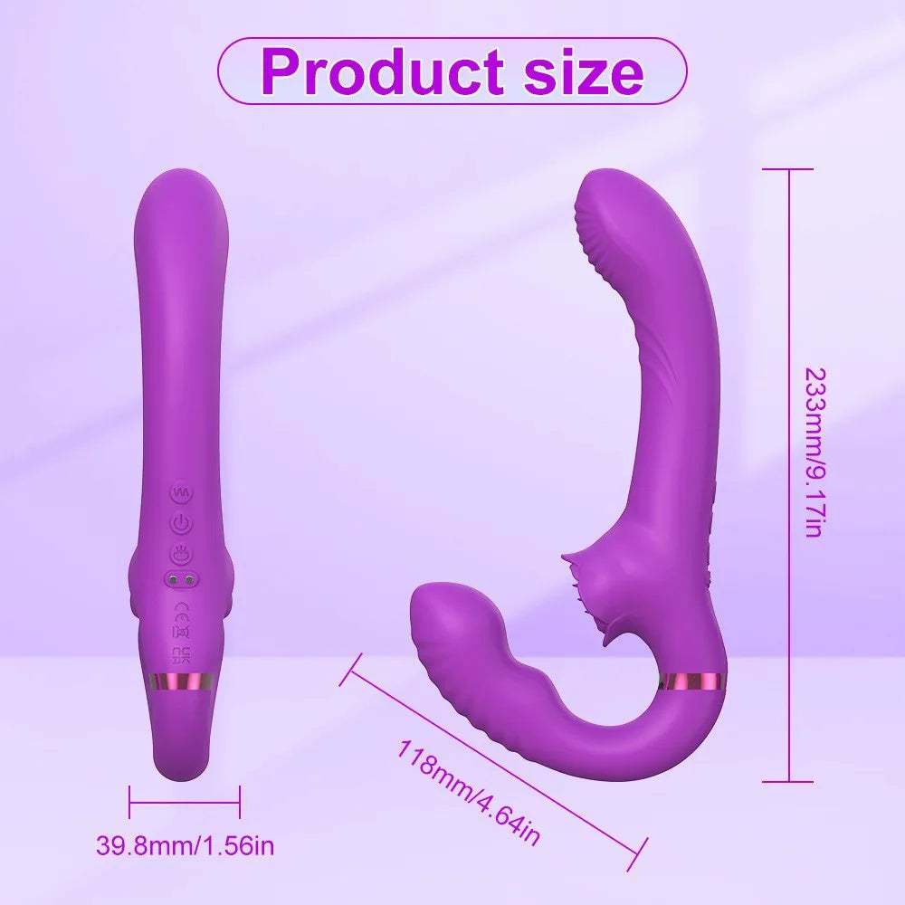 Insertable Strapless Dildo Lesbian Vibrator