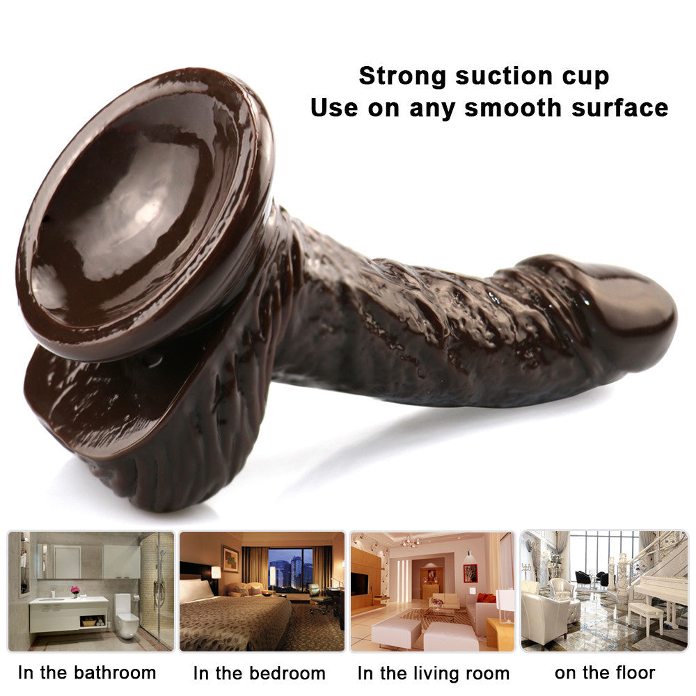 Coffee curved dildo