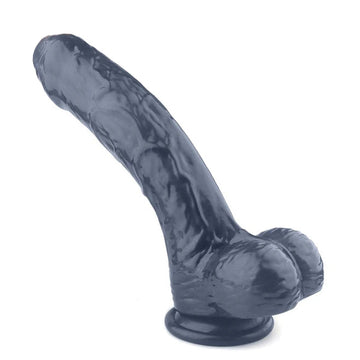 9 Inch Big Black Uncircumcised Dildo