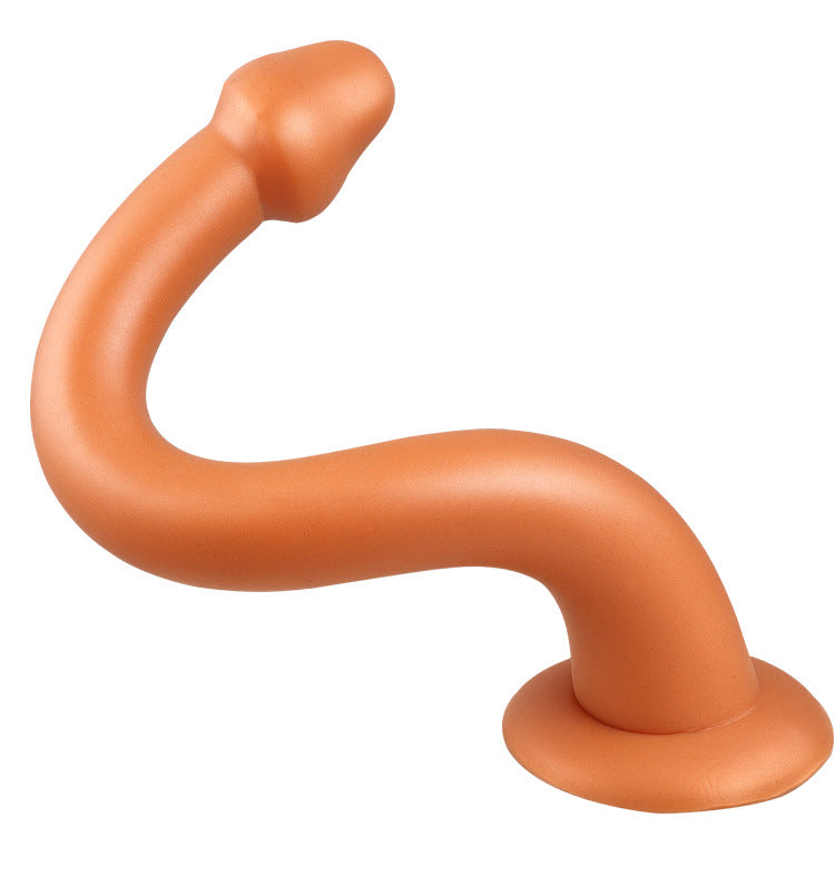 18 Inch Slim Gold Snake Dildo for Anal Play