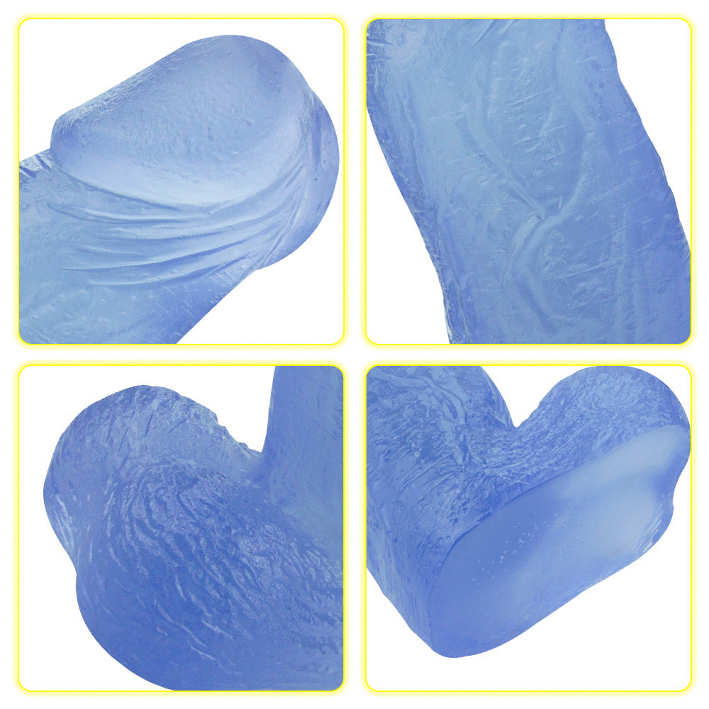 Blue Jelly Dildos 3 inch Thick