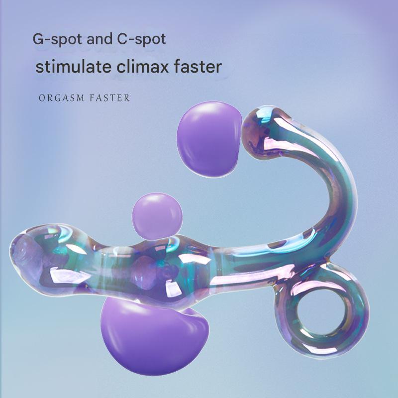 Dual-purpose glass G-spot dildo