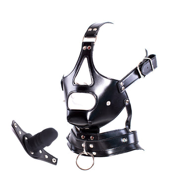 Removable Dildo Gag Face Mask Trainer