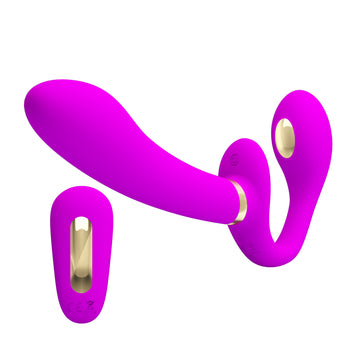 Electric Shock Vibration Remote Control Strapless Dildo