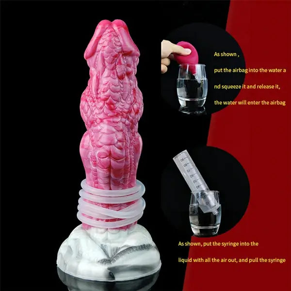 8 inch Ejaculation Strap On Dragon Dildo