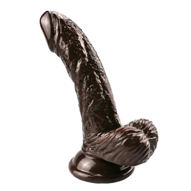 Brown 6 Inch Small Suction Cup Dildo