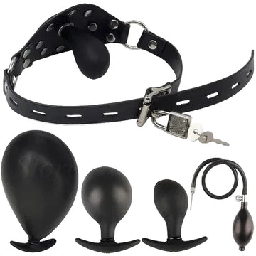 Open Mouth Silicone Bondage Inflatable Gag