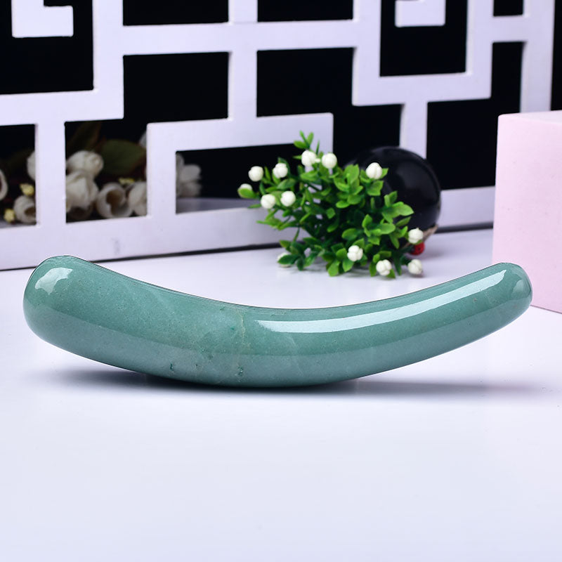 Green Aventurine Curve Dildo