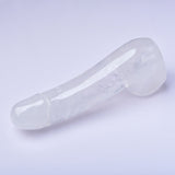 Load image into Gallery viewer, White Jade Quartz Crystal Penis Dildo