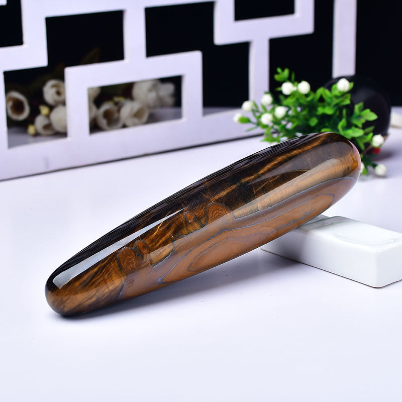 Tiger Eye Crystal Dildo