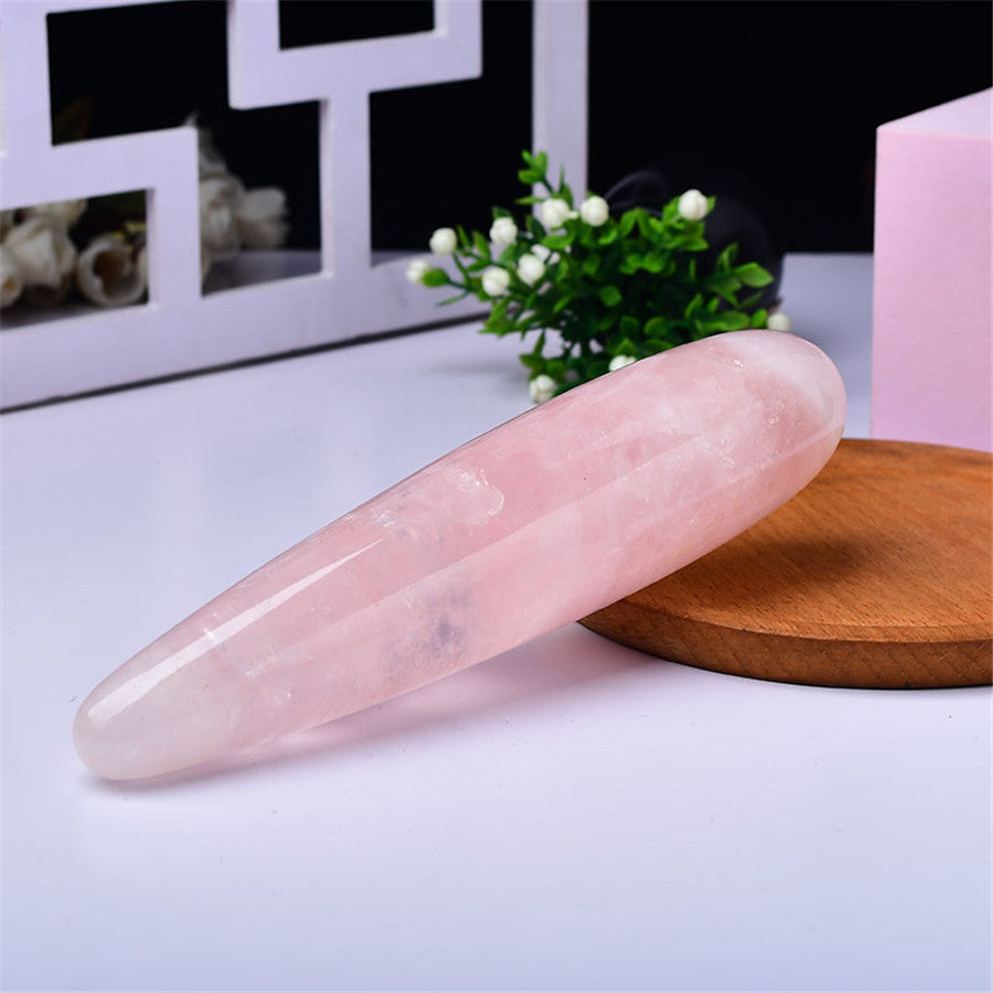 Pink Quartz Crystal Dildo