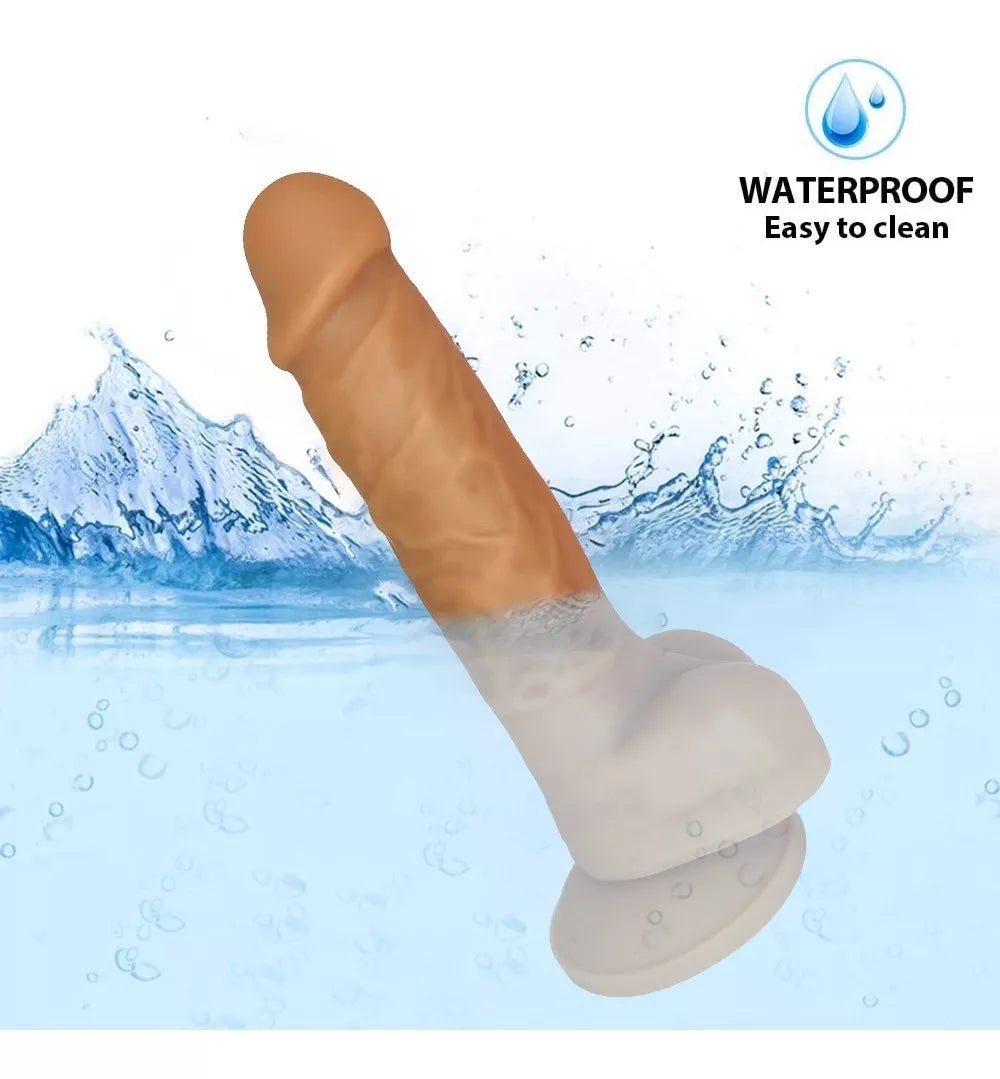 6.3 Inch Dual Hardness Silicone Realistic Dildo