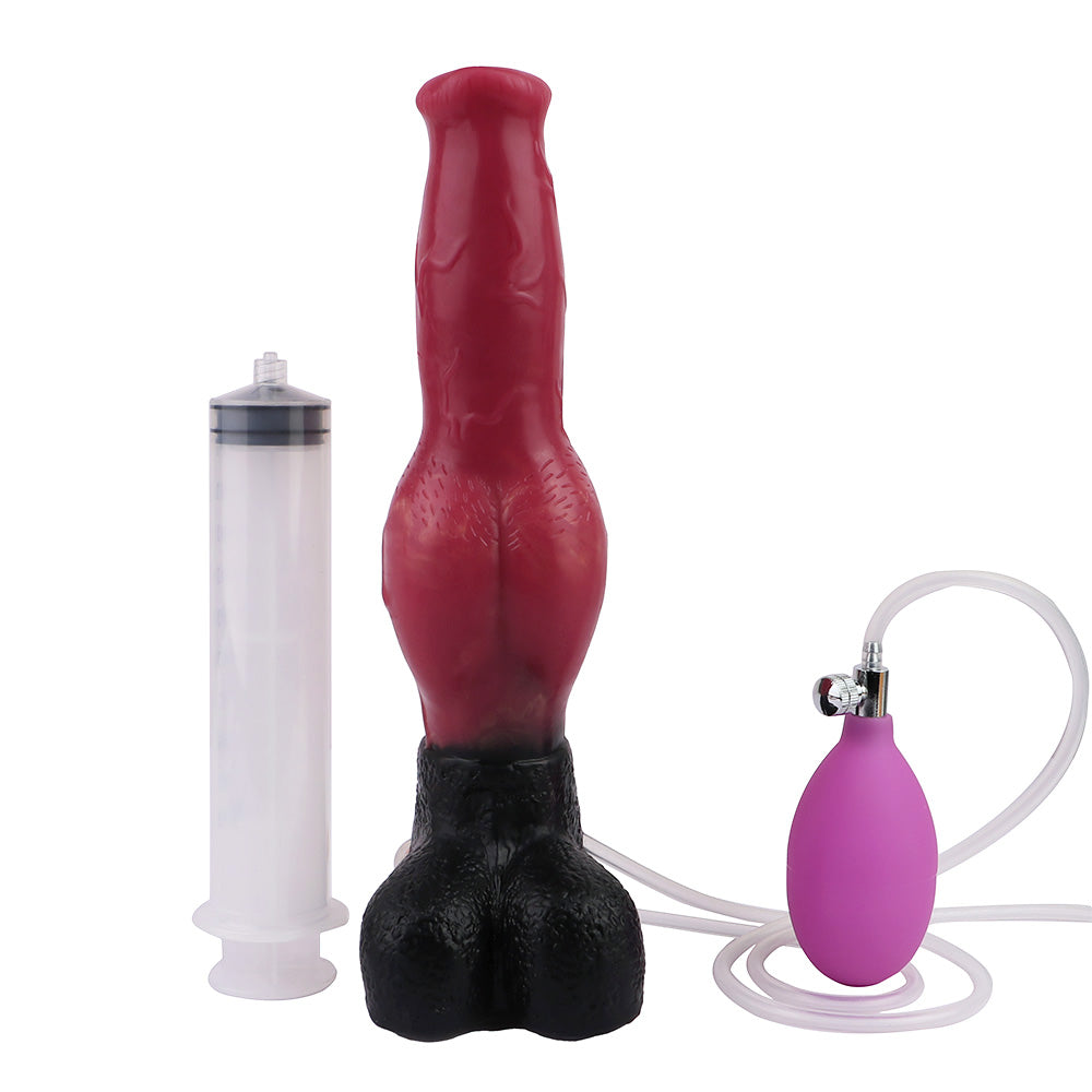 10 Inch Red Fantasy Horse Squirting Dildo