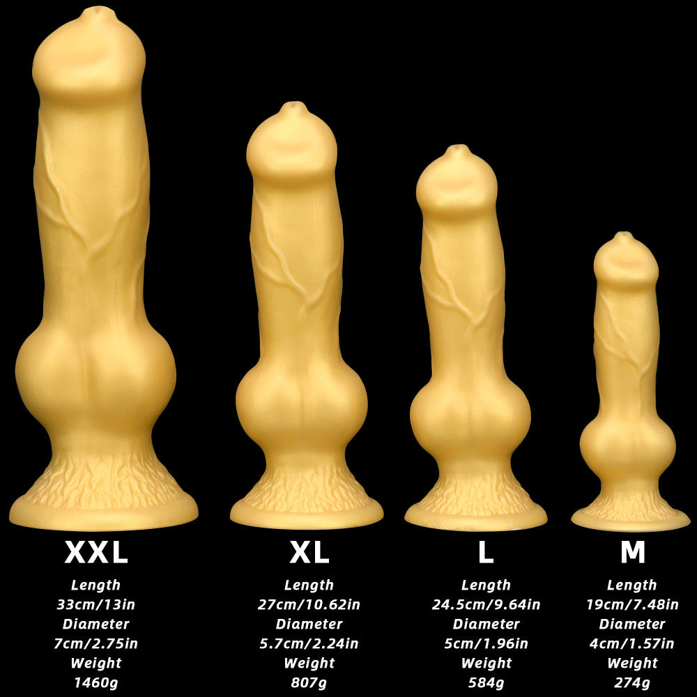 Large Golden Dog Dildo