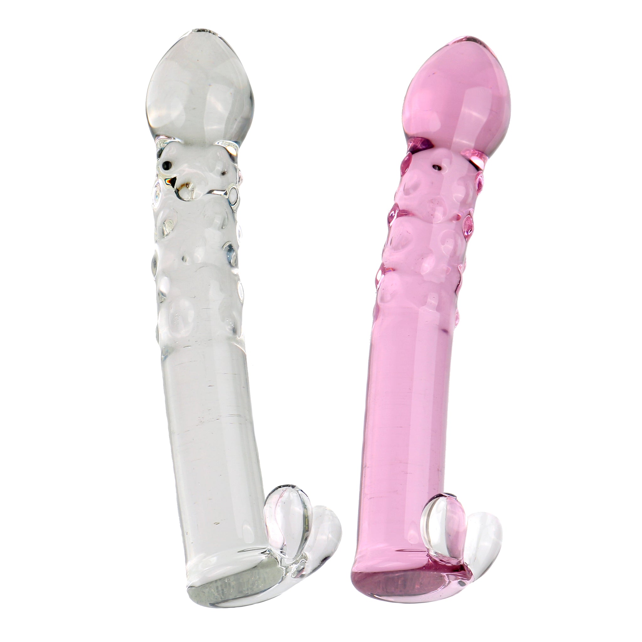 6.8 Inch Mini Testicle G Spot Glass Dildo