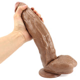 Load image into Gallery viewer, 12 inch brown pvc  penis