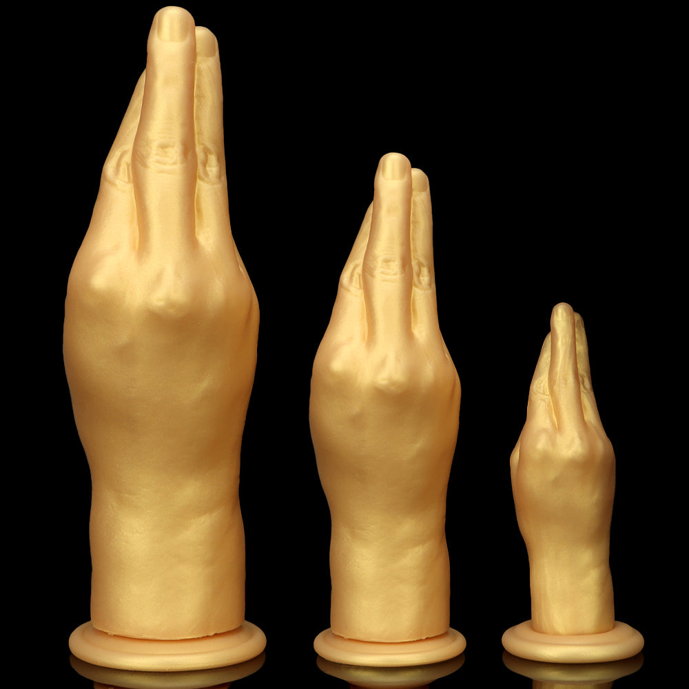 Gold Silicone Simulation Hand Fist Dildo