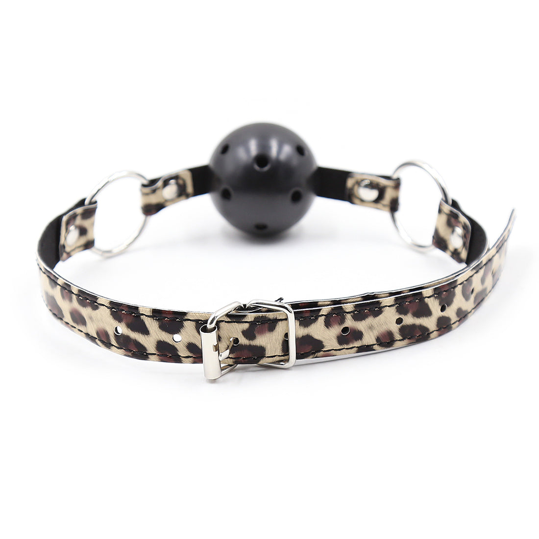 Leopard Flirting Tied Strap Open Mouth Gag