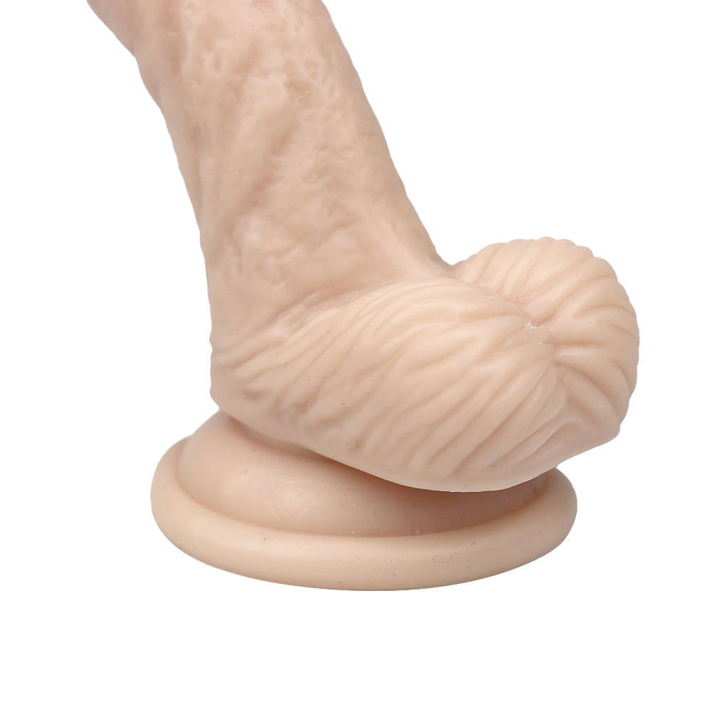 White Dildo Silicone With Suction Cup Balls