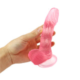 Load image into Gallery viewer, Pink curved dildo