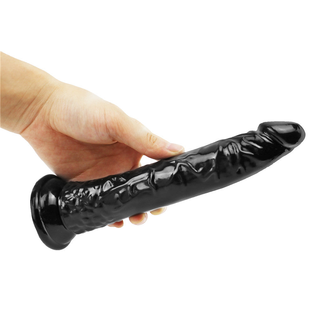 8 Inch black PVC Suction Cup dildo