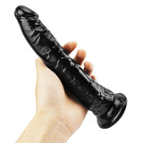 Load image into Gallery viewer, 8 Inch small straight black dildo