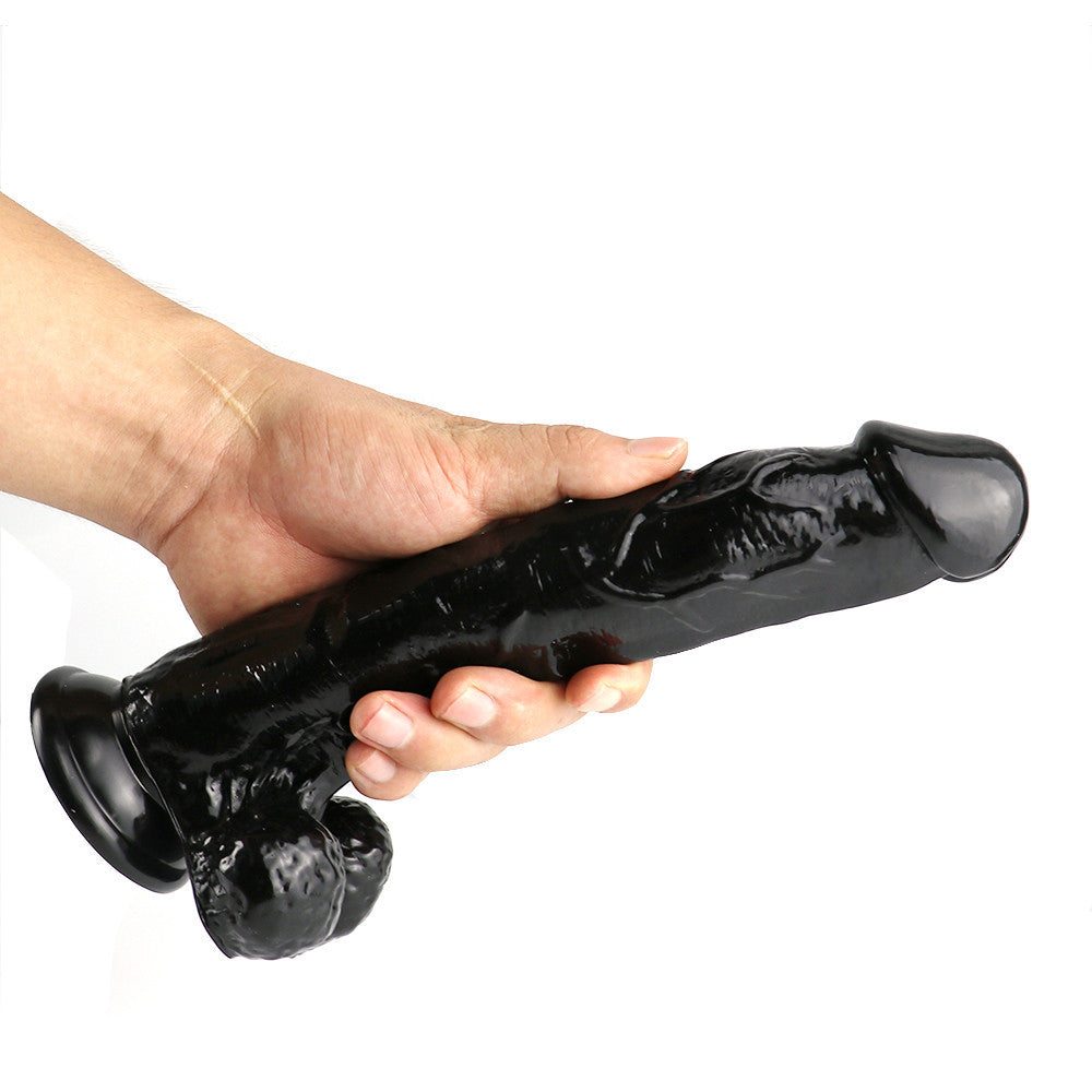 Rough black dildo