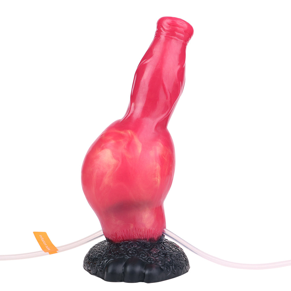 Red Knot Silicone Dog Squirting Dildo