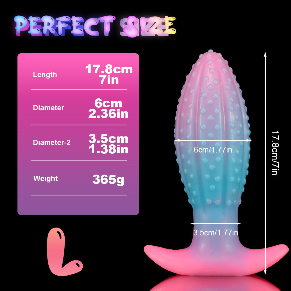 Cactus Glow In The Dark Silicone Anal Dildo