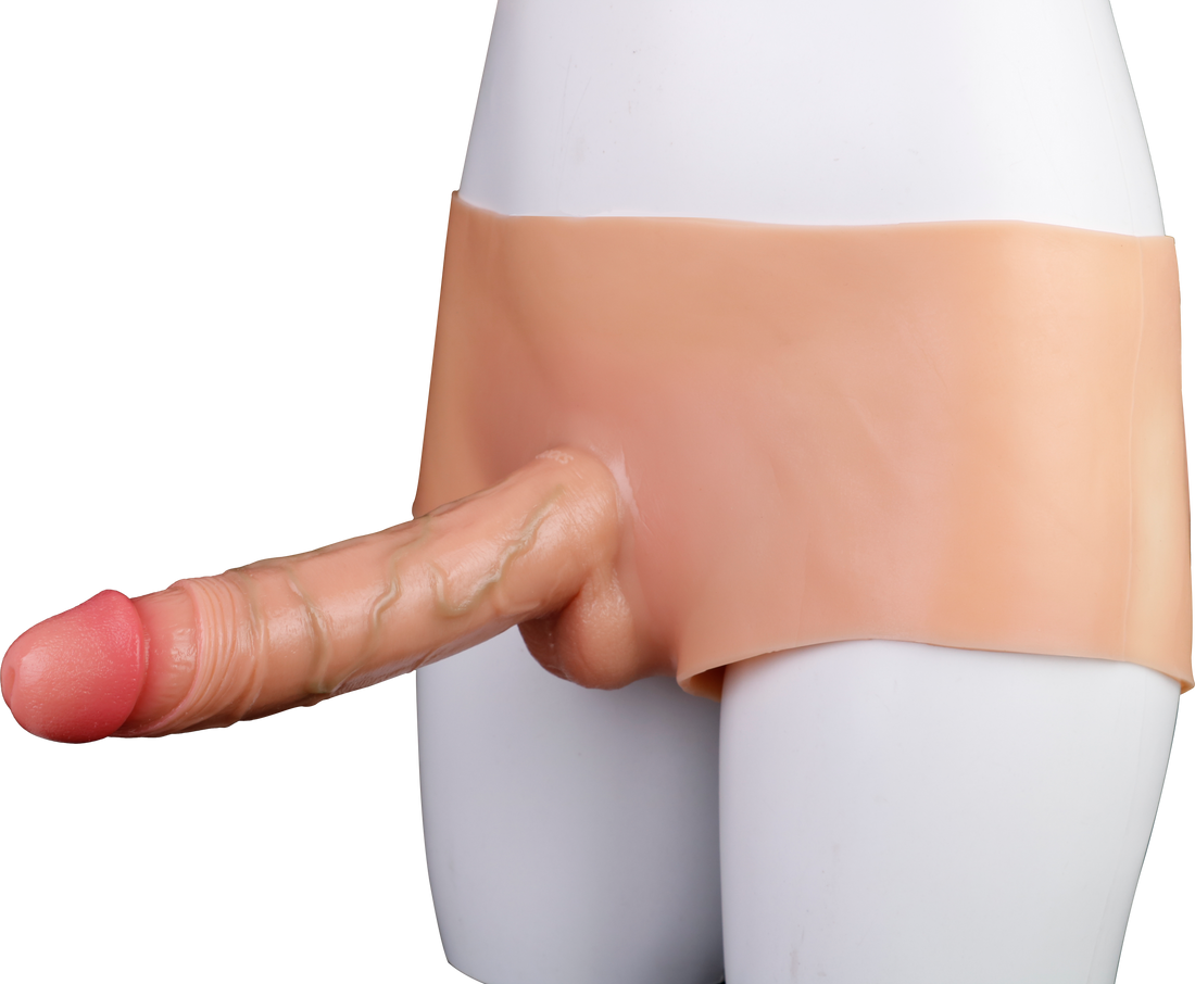 Flesh Like Strap On 7.6 Inch Dildo Panties