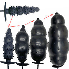 Huge Inflatable Dildo Black Spiked Butt Plug