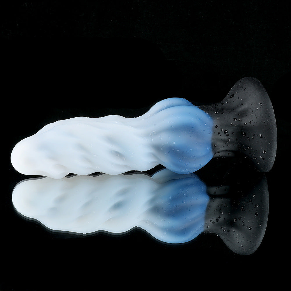 Fantasy Ice Wolf Rib Silicone Dildo