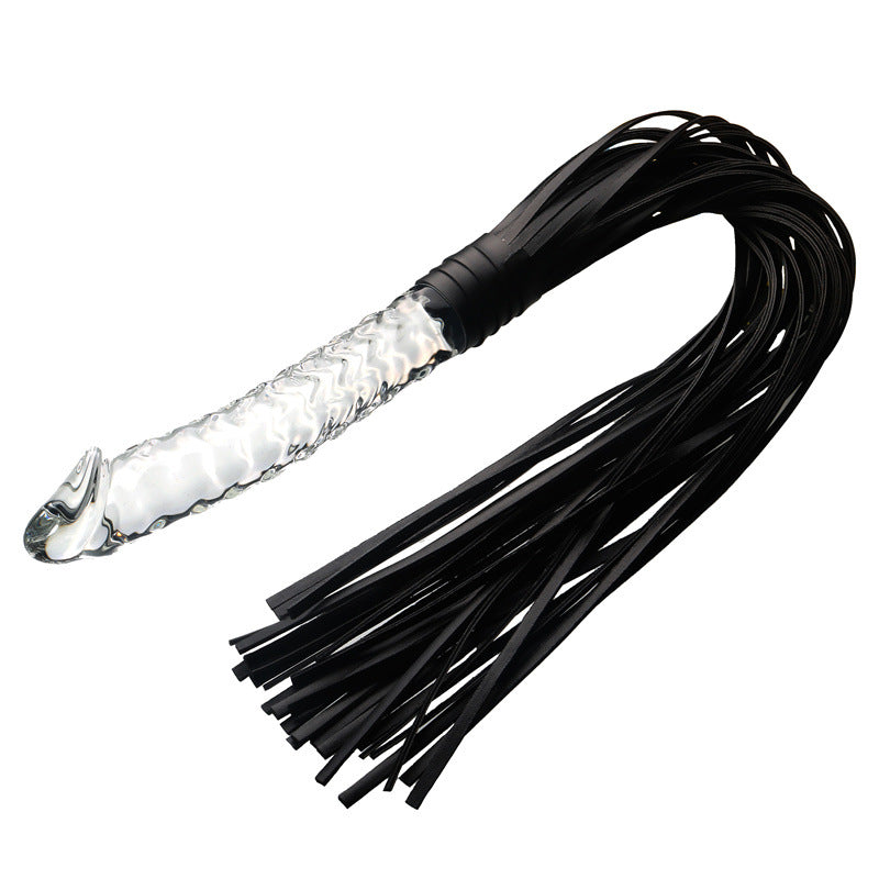 Glass Wand Dildo with Whip Interactive Sex Toy