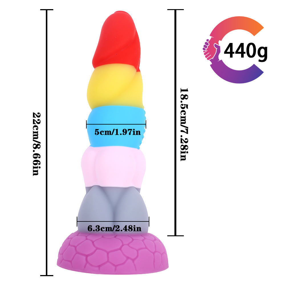 Rainbow Unicorn Soft Silicone Dildo