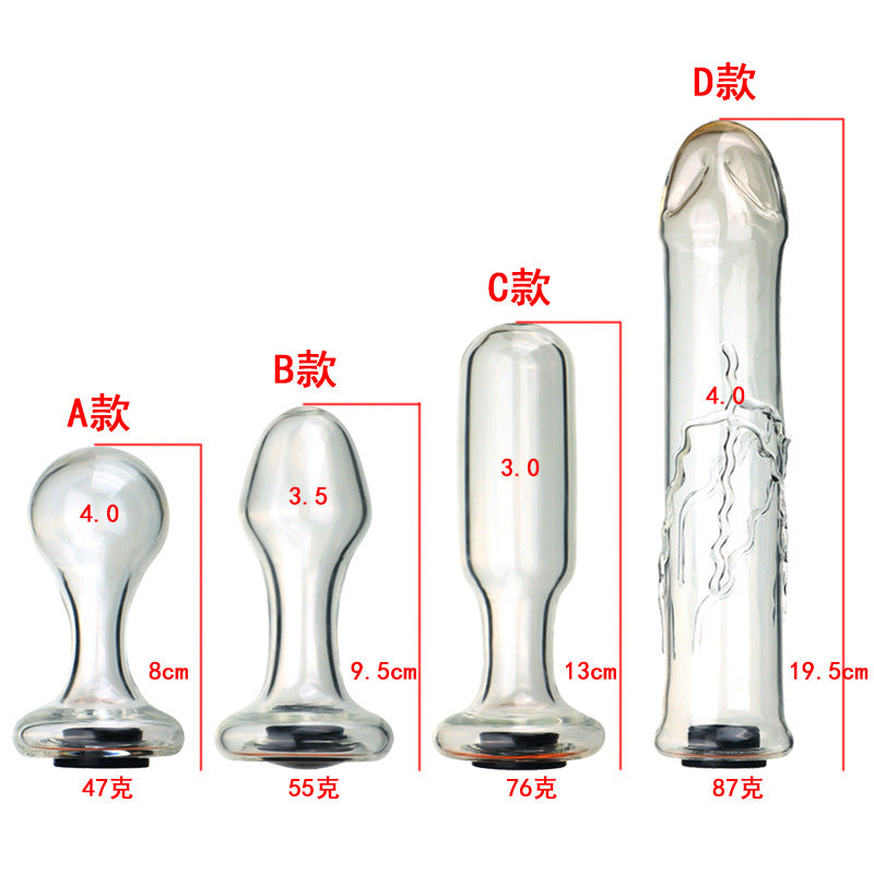 Hollow Heated Glass Dildo Anal Plug