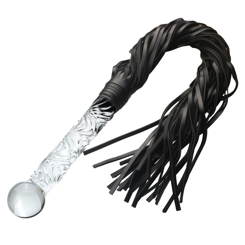 Glass Wand Dildo with Whip Interactive Sex Toy