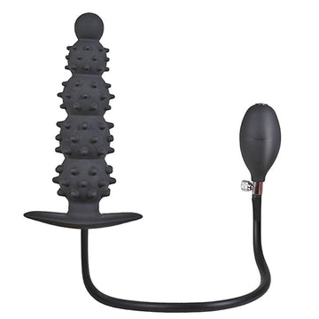 Huge Inflatable Dildo Black Spiked Butt Plug