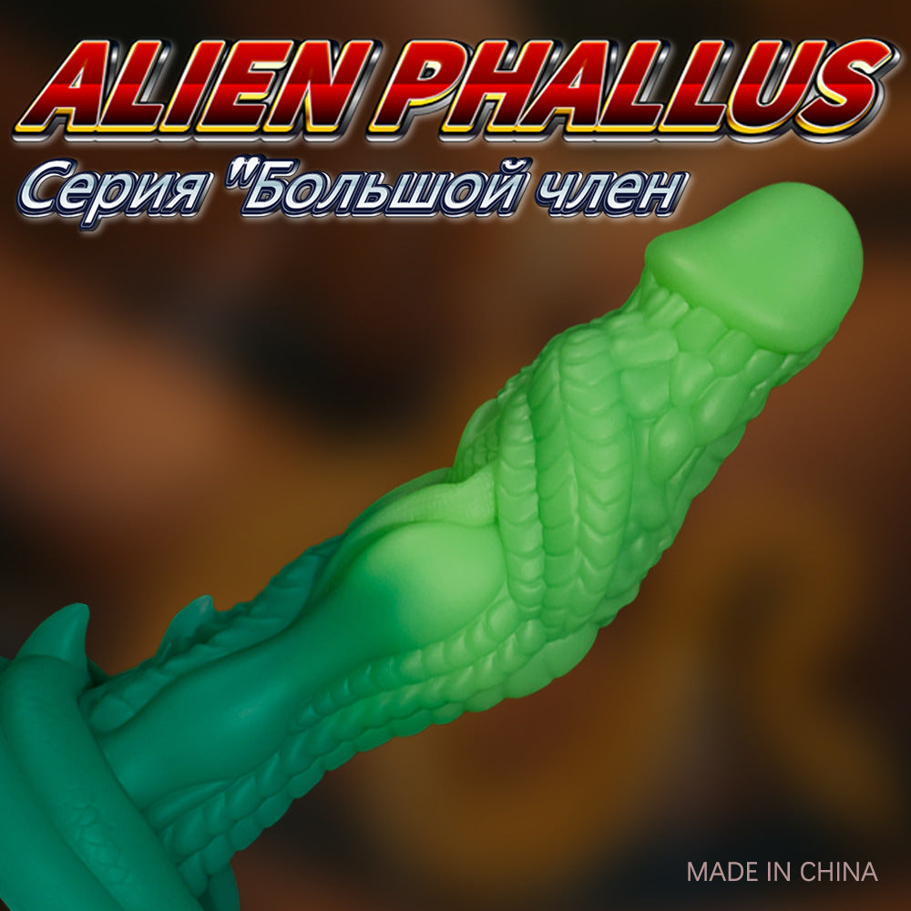 7 Inch Green Simulation Silicone Dragon Dildo
