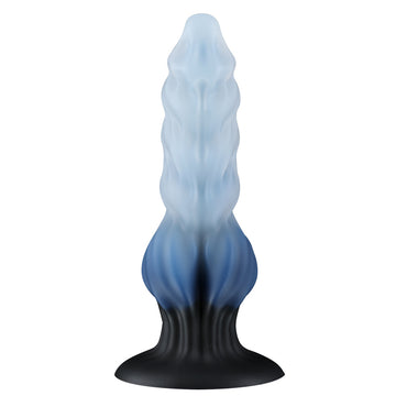 Fantasy Ice Wolf Rib Silicone Knot Dildo