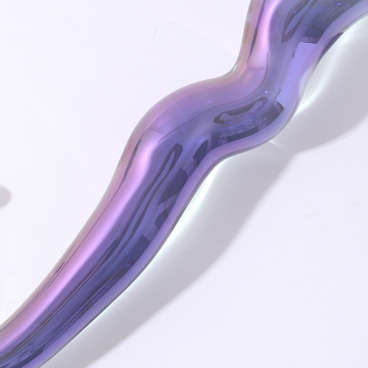 Colorful Glass Curved Dildo