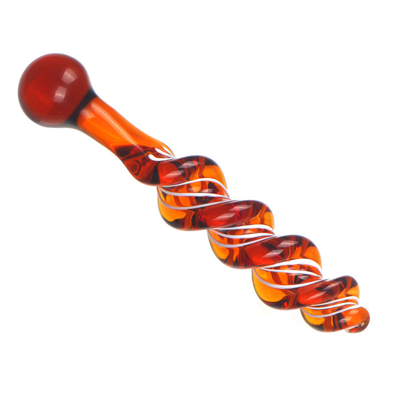 Spiral Glass Butt Plug Dildo